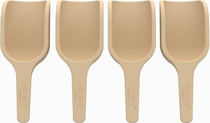 Inspire My Play - 4 x Mini Silicone Scoops - Perfect for Sensory PlayTray - Sensory Bin Accessories - Special Education Classroom Supplies - Montessori Education Toys - Multi-Purpose Shovel - Natural