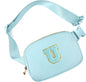 Gitus Gifts for 8 9 10 11 12 Year Old Girls Belt Bag Fanny Pack Crossbody Bags with Initial Letter Patch Cute Stuff Birthday Gifts for Teen Girls Women Personalized Trend Stuff (Icing Blue-U)