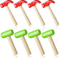 Deekin 16 Pcs Toy Hammer Simulation Small Wooden Plastic Maintenance Tools Hammers Educational Toys for Teens Girls Boys School Birthday Games Party Supplies (2 Style Toy Hammer)