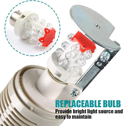Industrial Signal Light Tower Column LED Alarm Tower Lamp Flash Indicator, 1-Layer Stack LED Warning Without Buzzer for Safety (110V/Steady ON Light)