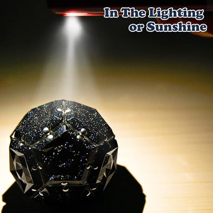 Magnetic Fidget Sphere Magnets Balls - Crystal Black Holographic Glitter - Magnet Fidgets Toy - 12 Piece Set - Creativity Beyond Imagination, Inspirational, Recreational, Desk Toys for Adults