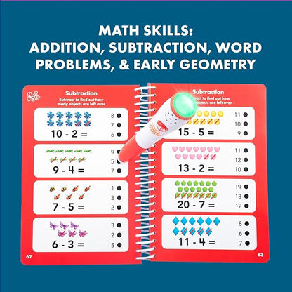Educational Insights Hot Dots First Grade Essentials: Reading & Math Workbook - 1st Grade Workbooks with Interactive Pen, Homeschool Learning Activities, Build Reading Fluency and Math Skills, Ages 6+