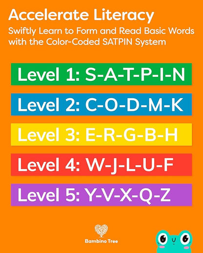 THE BAMBINO TREE Alphabet Flash Cards - Thick ABC Flash Cards for Kids Ages 3-6 - Lowercase & Uppercase Letter Recognition Learning Game