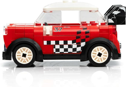 Block Builder Racing Car Building Block Set. Racing Car Building Blocks for Kids and Adults (Red)