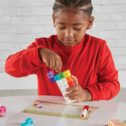 hand2mind Numberblocks MathLink Cubes 11-20 Activity Set, 30 Numberblocks Activities Linked to TV Episodes, 155 NumberBlocks MathLink Cubes, Numberblocks Toys, Math Cubes, Homeschool Supplies