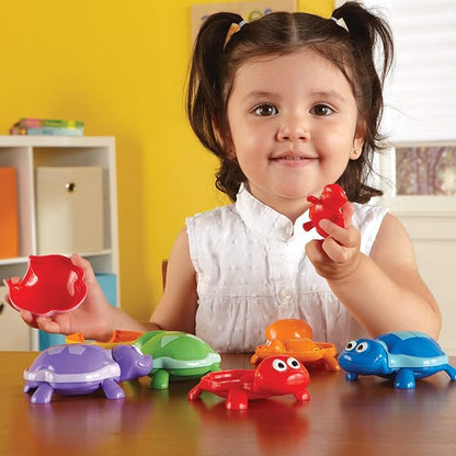Learning Resources Number Turtles Set - 15 Pieces, Ages 18+ months Fine Motor Toys for Toddlers, Counting Toys for Toddlers, Color & Sorting Toy, Turtle Toys for Kids