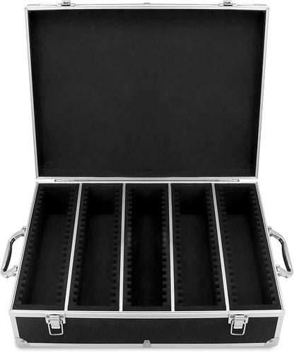 QWORK Coin Storage Box, 100 Graded Coin Slab Case, Trading Card Storage Box for PCGS, NGC & More, Coin Holder Display Case, Coin Collection Supplies, Black