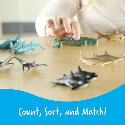Learning Resources Ocean Animals - 50 Pieces, Ages 3+ Toddler Learning Toys, Perfect for Math Counters and Imaginative Play