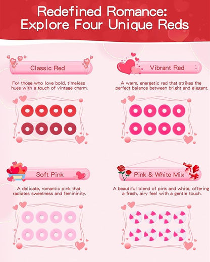 Goldwise Valentine's Day Friendship Bracelet Kit, Pink Beads, Jewelry Making Kit with 5 Kinds of Unique Pink Clay Beads, Letter Beads and Charms, GIFS for Fans, Couples and Best Friends