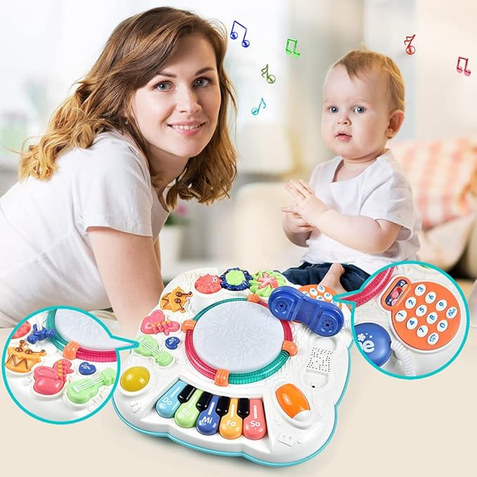 Baby Toy- Engaging Baby Activity Center for 6 12 18 Months Old- Safe, Sturdy, and Fun (11.8 x 11.8 x 12.2 inches)