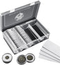 MUDOR 41 mm Coin Holder, 60 Pieces Silver Dollar Capsules with Foam Gasket, Professional Storage Case Box for Coin Collection