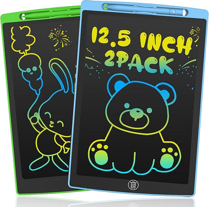 LCD Writing Tablet for Kids 12.5 Inch, Doodle Pad, Colorful Writing Board, LCD Drawing Board Erasable,Toys for Kids, Birthday Day Gifts for 3 4 5 6 7 8 Year Old Girls Boys, Blue (Blue+Green)
