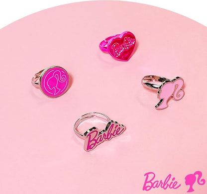 LUV HER Kids Jewelry: 4-Piece Adjustable Rings for Girls, Ring Sets with metal charm Fashion Girls Jewelry Ages 4+