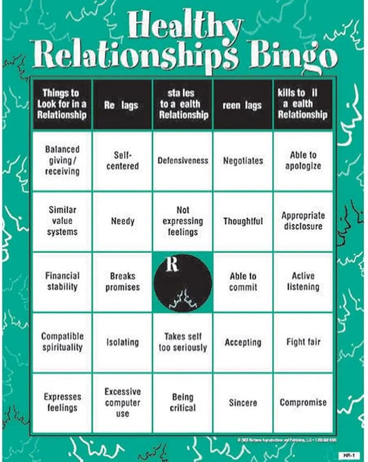 Healthy Relationships Bingo for Adults