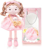 LeyaDoll Personalized Soft Baby Doll Toys (16''), My First Baby Rag Doll for 1 Year-Old Girl Birthday Gift, Christmas Plush Toys Gift for Toddler Kids Infants-Daydream-Mia-and-Her-Pet-Bunny