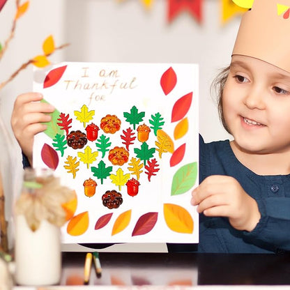 120pcs Fall Acrylic Sensory Bin Filler, Thanksgiving Vase Filler Mini Acrylic Pumpkins Leaves Acorns Gems for Decor Home, Table Centerpieces, Preschool Counting and Thanksgiving Craft