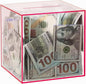 Clear Piggy Bank for Adults/Kids, Acrylic Unopenable Money Box for Cash Coin Saving, Must Break to Open, Money Saving Jar for Adults Boys Girls, Size 5.9''