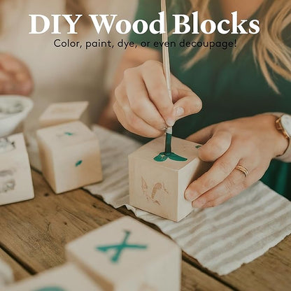 DIY Wooden Cubes 1/4-inch, Pack of 500 Small Blank Wooden Blocks, Unfinished Wood Blocks for Crafts, STEM, Dice, and Building Blocks for Stacking, by Woodpeckers