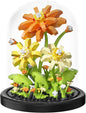 Passionate Bloom Home Bouquets Dust Cover Set Building Toy Creative Assembly Bonsai Tree, Ideal for Valentine's Anniversaries Birthday