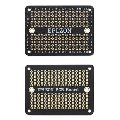Solderable Breadboard PCB Board Gold-Plated Solder Breadboard for DIY Electronics Projects Apply to Arduino Soldering Projects 3.5"x2.05" (5 Pack + 2 Mini Board, Black)