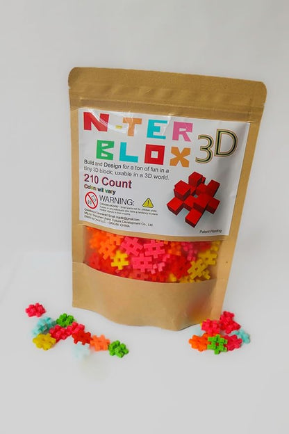 3D - Build, Create & Learn with The Ultimate Construction Toy - 210 Pieces