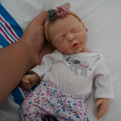 Lifelike Reborn Baby Dolls - 12-inch Full Silicone Newborn Girl, Real Life Baby Dolls with Clothes & Feeding Accessories Set for Kids Age 3+