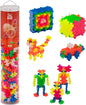 PLUS PLUS 240 Piece Interlocking Building Blocks for Kids, Open Ended Connecting Toys, STEM Bin Classroom Mini Manipulatives - Neon Mix Play Tube