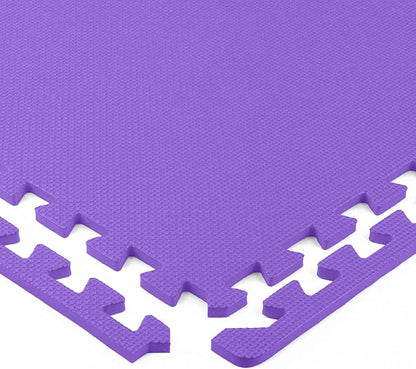 FlooringInc's 1/2" Soft Non-Toxic Baby Play Mat, Toddler Playmat, Colorful Puzzle PlayMat, Floor Mats for Kids & Babies, EVA Foam Interlocking Tiles for Nursery & Playroom | Purple, 35 Tiles, 140 SqFt