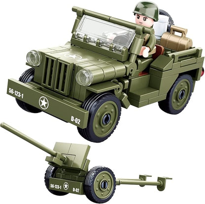 World War 2 Landing Craft Building Toys WW2 Military Vehicle Brick Set, WWII Army Warship Boat Model Block with 4 Soldiers Figures (325 Pieces)