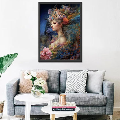 Tucocoo 1000 Piece Jigsaw Puzzles for Adults Fairy Woman Feather Painting Puzzle Beautiful Flowers Girl Art Puzzles for Challenging Family Activity Game Colorful DIY Puzzle Wall Decor Gifts