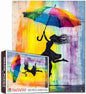 Tucocoo 1000 Pieces Jigsaw Puzzles for Adults Joyfully Girl Street Art Jigsaw Puzzle Rainbow Umbrella Art Puzzles for Challenging Family Activity Game Colorful DIY Crafts Puzzle Wall Decor Gifts