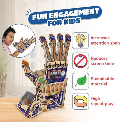 Smartivity DIY Robotic Mechanical Hand STEM Toy for Kids 8-9-10-11-12-13-14 Years Old | Parents Choice Award Winner I Birthday Gift for Smart Kids | Engineering Kit for 8-14 Years Old Boys & Girls