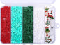 Christmas Bracelet Making Kit, 3500Pcs Clay Beads with Elastic String & 5 Random Charms, Christmas Gifts for Teens.
