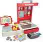 RedCrab Cash Register Toy for Kids,Toddler Store Pretend Plays Supermarket Calculator Cash Register Gift with Scanner, Play Money, Play Food for Boys & Girls