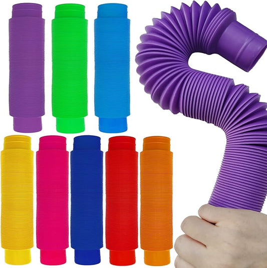 40 Large Jumbo Pop Tubes Sensory Fidget Toys for Party Favor, Classroom Prizes, Birthday Christmas Valentine Gift