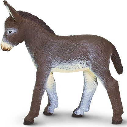 Safari Ltd. Donkey Figurine - Detailed 4" Plastic Model Figure - Fun Educational Play Toy for Boys, Girls & Kids Ages 3+ (Pack of 2)