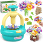 TingingYuli Arts and Crafts Kit for Kids Ages 4-8,Flower Bouquet Toys,DIY Flower Market Toys,Build Your Bouquet,Educational Christmas Birthday Gifts for 3 4 5 6 7 8 9 Year Old Girls-Blue