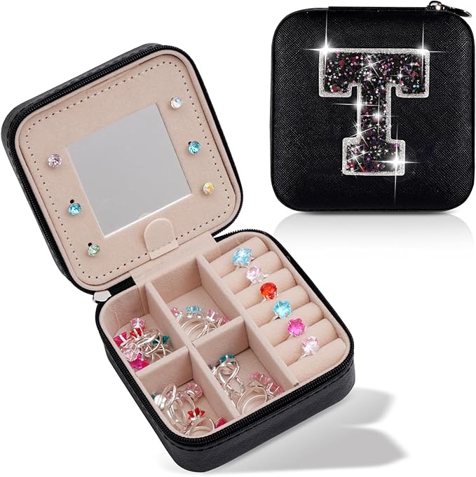 Teacher Appreciation Gifts for Women,Teacher Gifts Ideas,Thank You Teacher Gifts from Students Birthday Gifts Teacher Retirement Gifts for Women Teachers Day Gift,Jewelry Case | Black,T