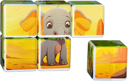 3D Magnetic Cubic Jigsaw Puzzle Toys for Toddlers, Large Building Blocks Cubes 1.65 Inches, Sensory & Montessori Toys for Kids 3-5