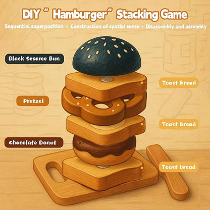 Wooden Food for Play Kitchen 18 PCS Play Food Set for Kids Kitchen Play Kitchen Food with Storage Bag Wooden Bakery Pretend Food Toy for Birthday Gift