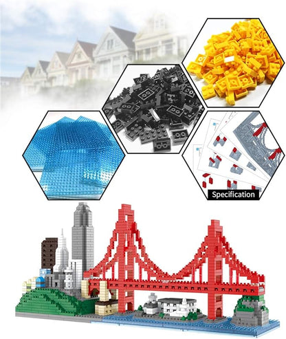 Architecture Skylines Micro Mini Block San Francisco Building Model Set Present Gift for Adults Ages of 14+ 1610pieces