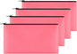 4Pack Money Bag 11 X 6" - Safe Durable Waterproof PU Leather Bank Pouch With Zipper for Cash, Coins, Checks, Bills, Receipts, Makeup, Tool Storage (Peach)