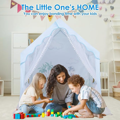 Kids Tent Toddler Playhouse for Boys Girls,Large and Foldable Kids Playtents with Windows,Portable and Lightweight Play Tent Indoor&Outdoor Gift for Children