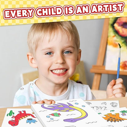 Paint with Water Coloring Books for Toddlers, Watercolor Painting Books for Kids Water Color Paint Kit Art Craft Birthday Gift for Ages 1-3, 4-8 (Dinosaurs)