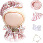 Doll Clothes,17cm/15cm Dolls Outfit Set,Dress for Doll,Stylish Clothes Set Dress Up (No Doll) (Pink)
