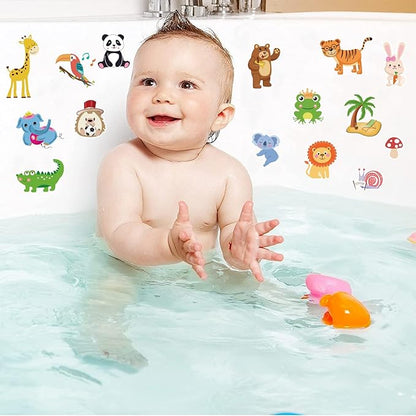 Window Clings Stickers for Kids Window Gel Clings Decals Thick Gel Clings Toddlers and Adults Classroom Home Nursery Airplane Birthday Party Supplies (Jungle Animals)