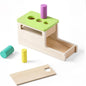 Montessori Wooden Peg Drop Toy | Educational Size Matching Game for Toddlers | Cylindrical Drop Box Toy with Transparent Viewing Window