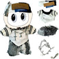 5-Piece Set Clothes for 17cm Doll - Fashion Style Dress Up Doll Outift Set with T Shirt, Pants, Headband, Necklace, Brooch