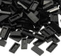 PATIKIL 555 Pcs Flat Blocks Bulk, 1x2 Square Black Classic Tiles Smooth Surface Mini Building Blocks Accessories Compatible Bricks Kits for Building Floor Walls Mosaic Pixel Arts