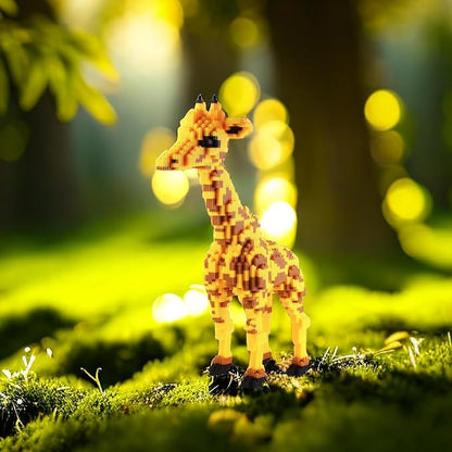 Larcele Micro Giraffe Building Blocks Animal Mini Building Toy Bricks,4737 Pieces KLJM-02 (Model 2841)